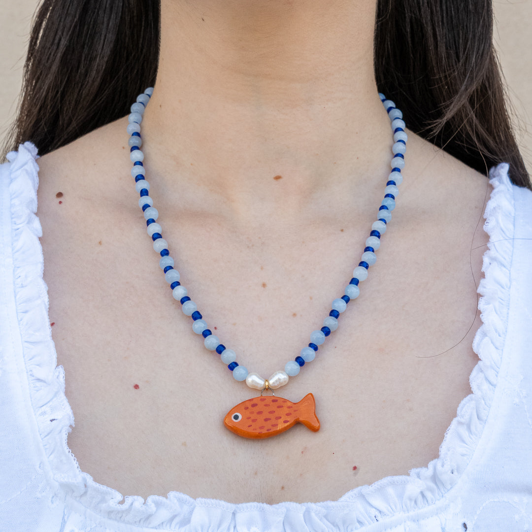 Collana con pesce arancione
