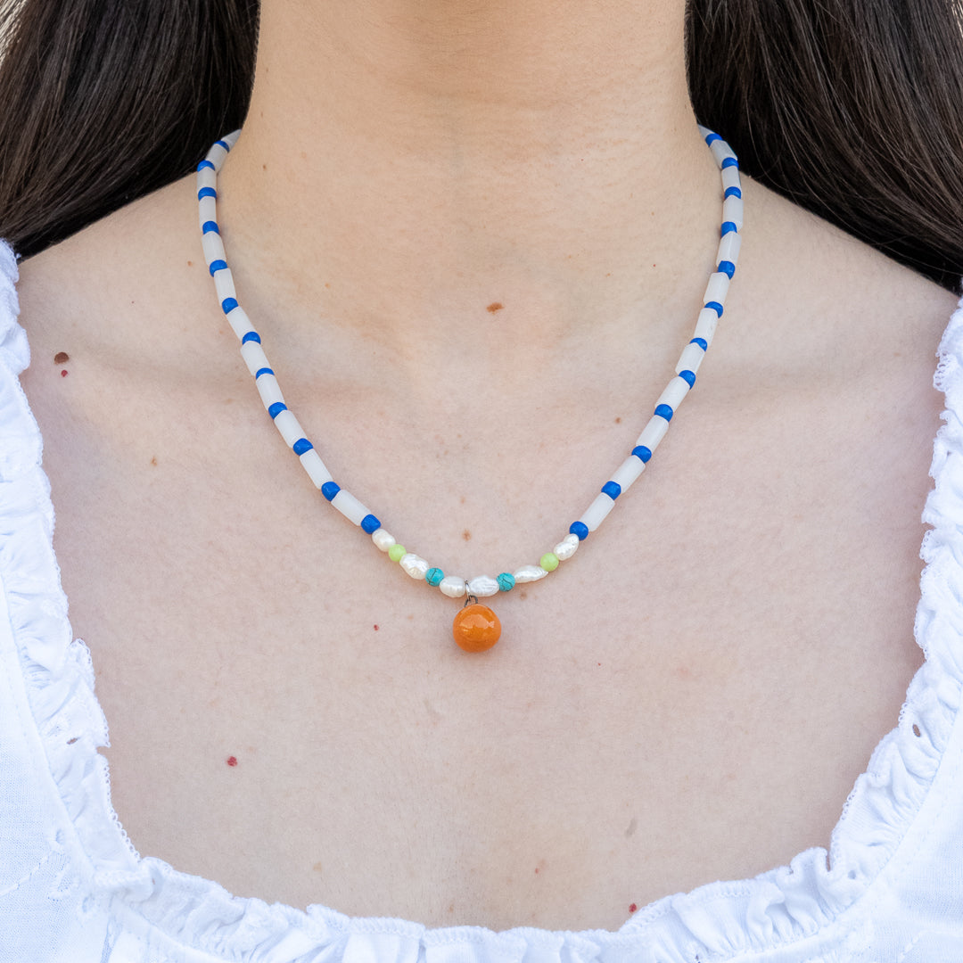 Collana con ciondolo arancia