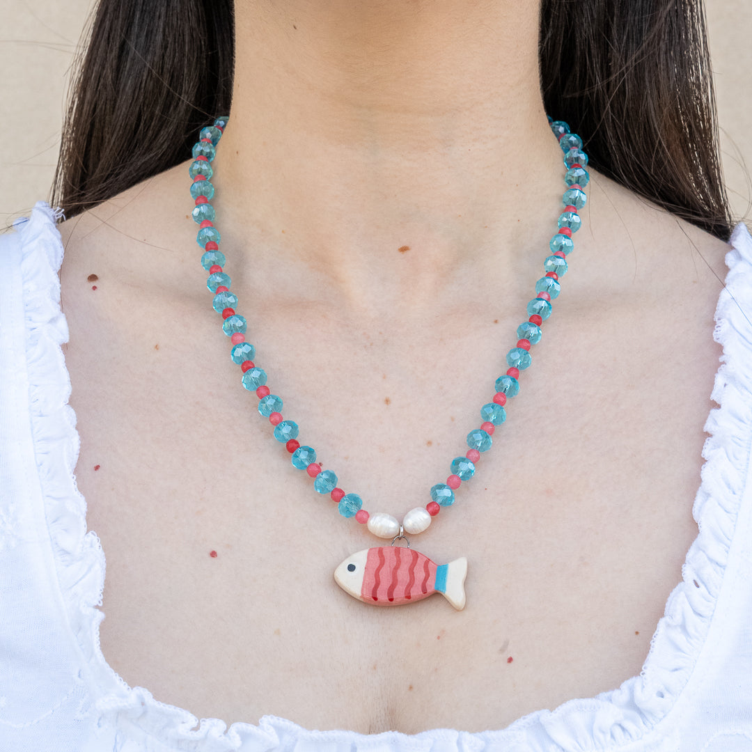 Collana con pesce rosa