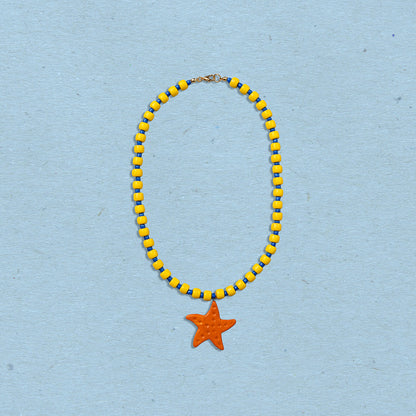 Collana con stella marina arancione