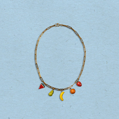 Catenella oro con ciondoli frutta