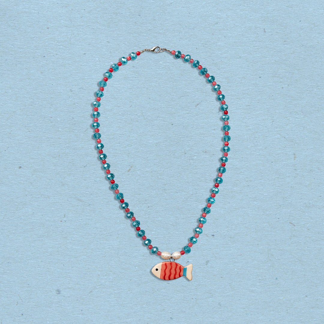 Collana con pesce rosa