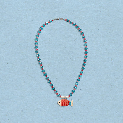 Collana con pesce rosa