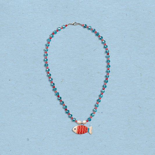 Collana con pesce rosa