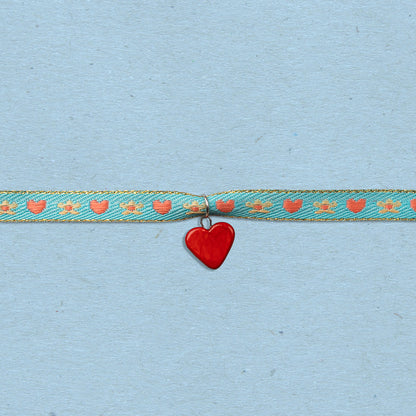 Choker con ciondolo cuoricino