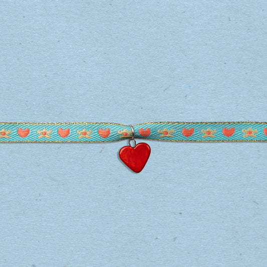 Choker con ciondolo cuoricino