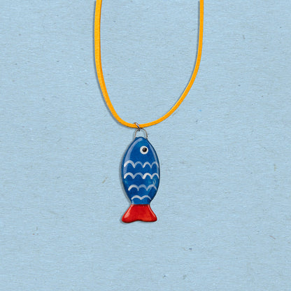 Cordino giallo con pesce blu