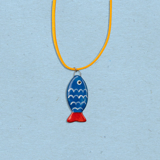 Cordino giallo con pesce blu
