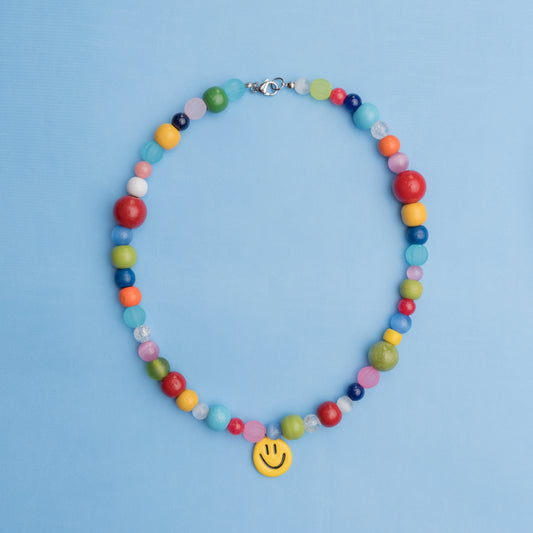 Collana colorata con smile
