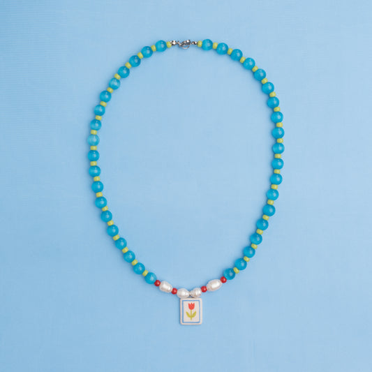 Collana con ciondolo tulipano