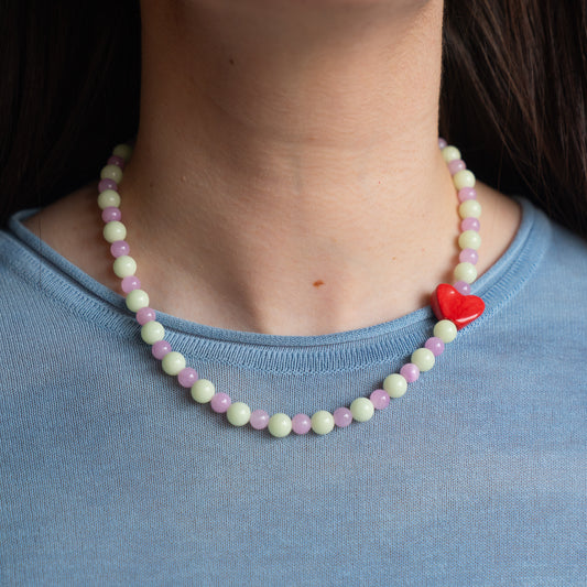 Collana con perlina cuore