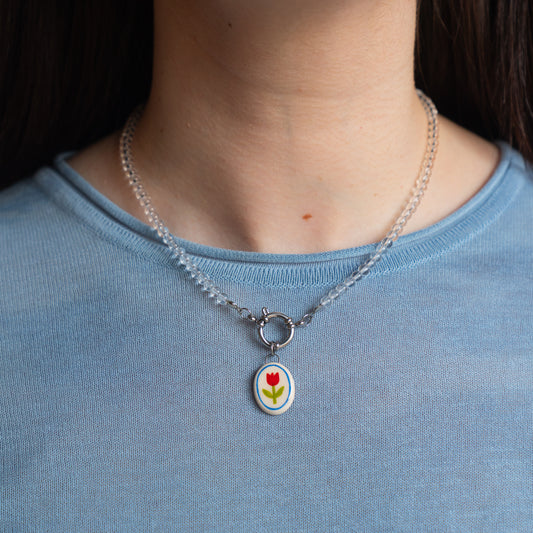 Collana con ciondolo tulipano