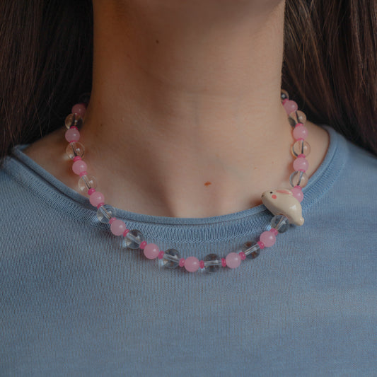 Collana con perlina coniglietto