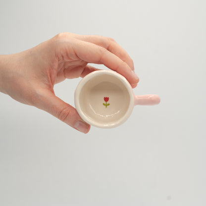 Tazzina con ochette e tulipani