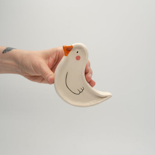 Piattino portagioie a forma di ochetta
