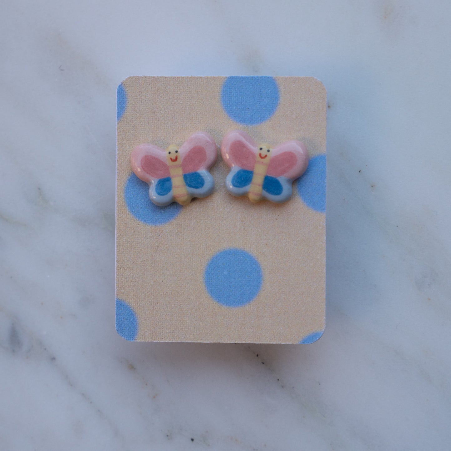 Orecchini a lobo farfalle