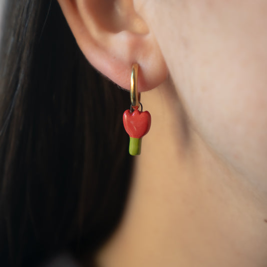 Orecchini Pendenti Tulipano