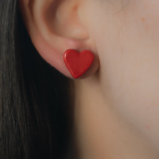 Orecchini a lobo cuoricini