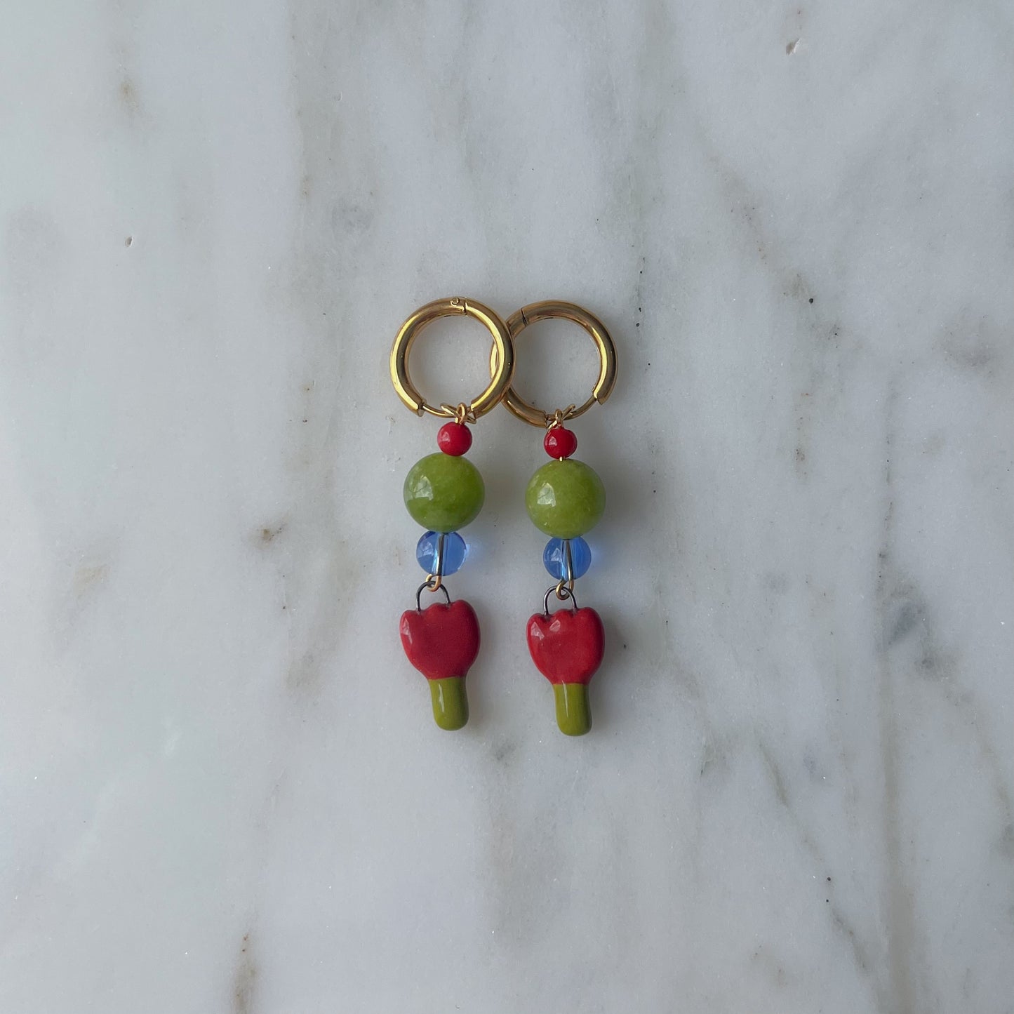 Orecchini con tulipani