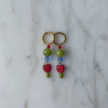 Orecchini con tulipani