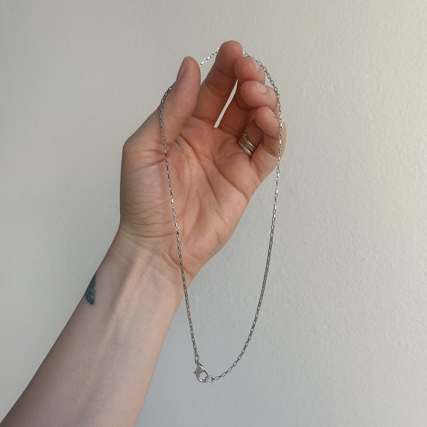 BASE COLLANA catena sottile argento