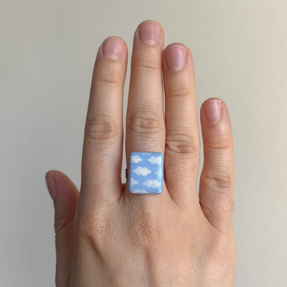 Anelli con piastrina in ceramica