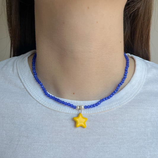 Collana blu con ciondolo stellina