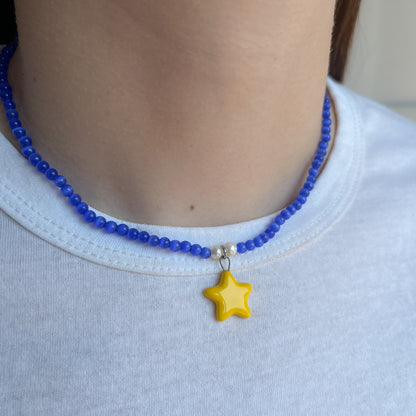Collana blu con ciondolo stellina
