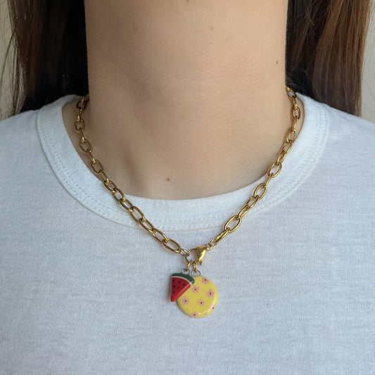 Catenella oro con fiorellini e anguria