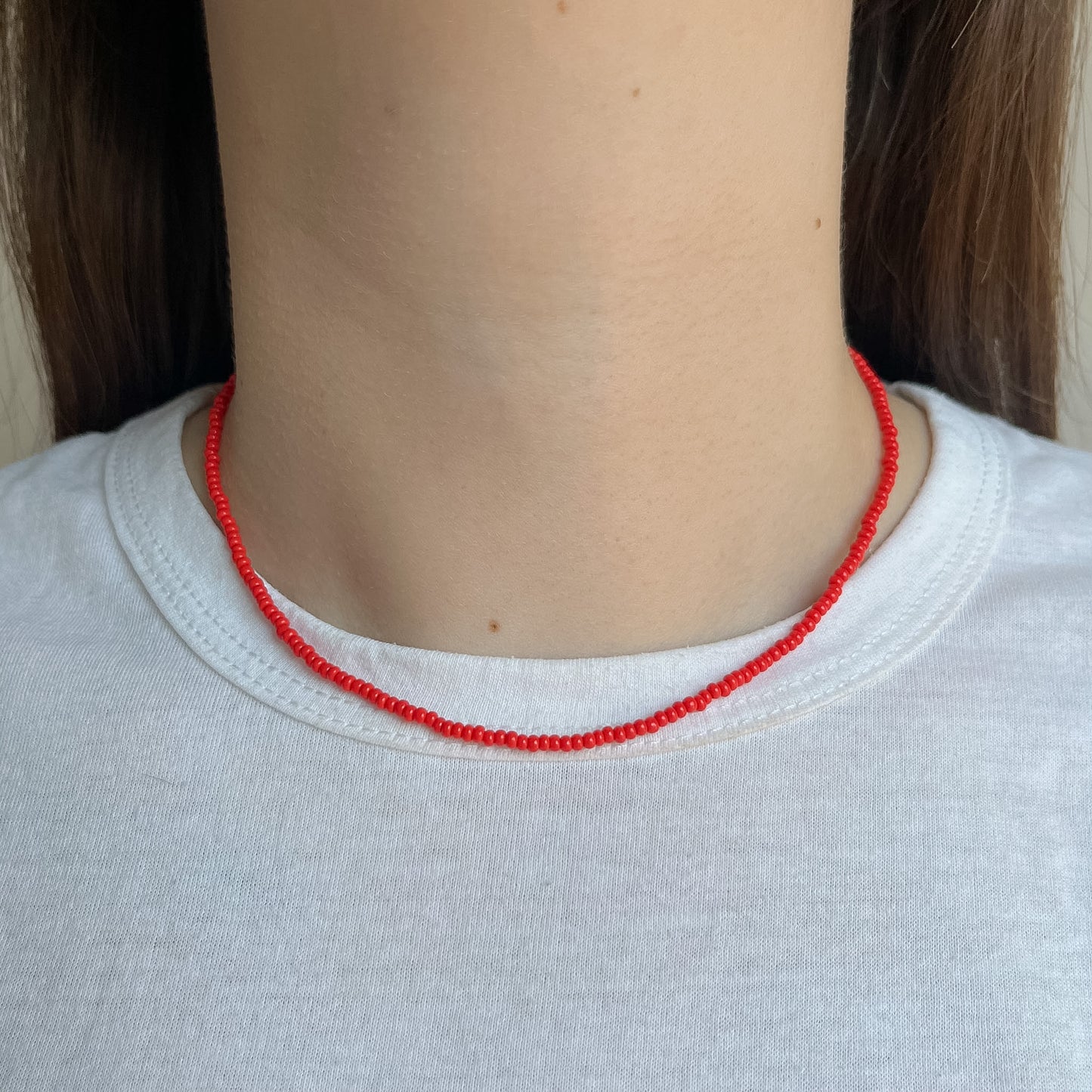 BASE COLLANA di perline monocolore