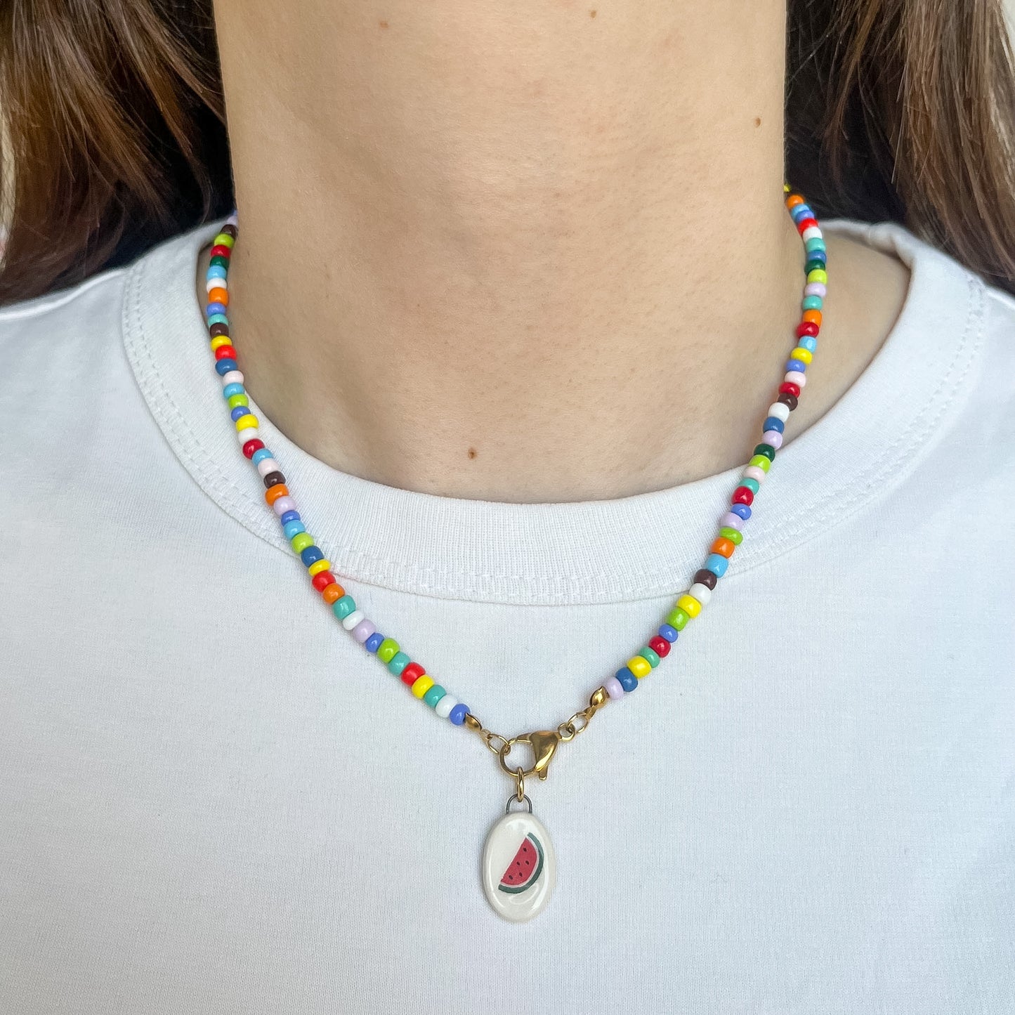 Collana colorata con anguria