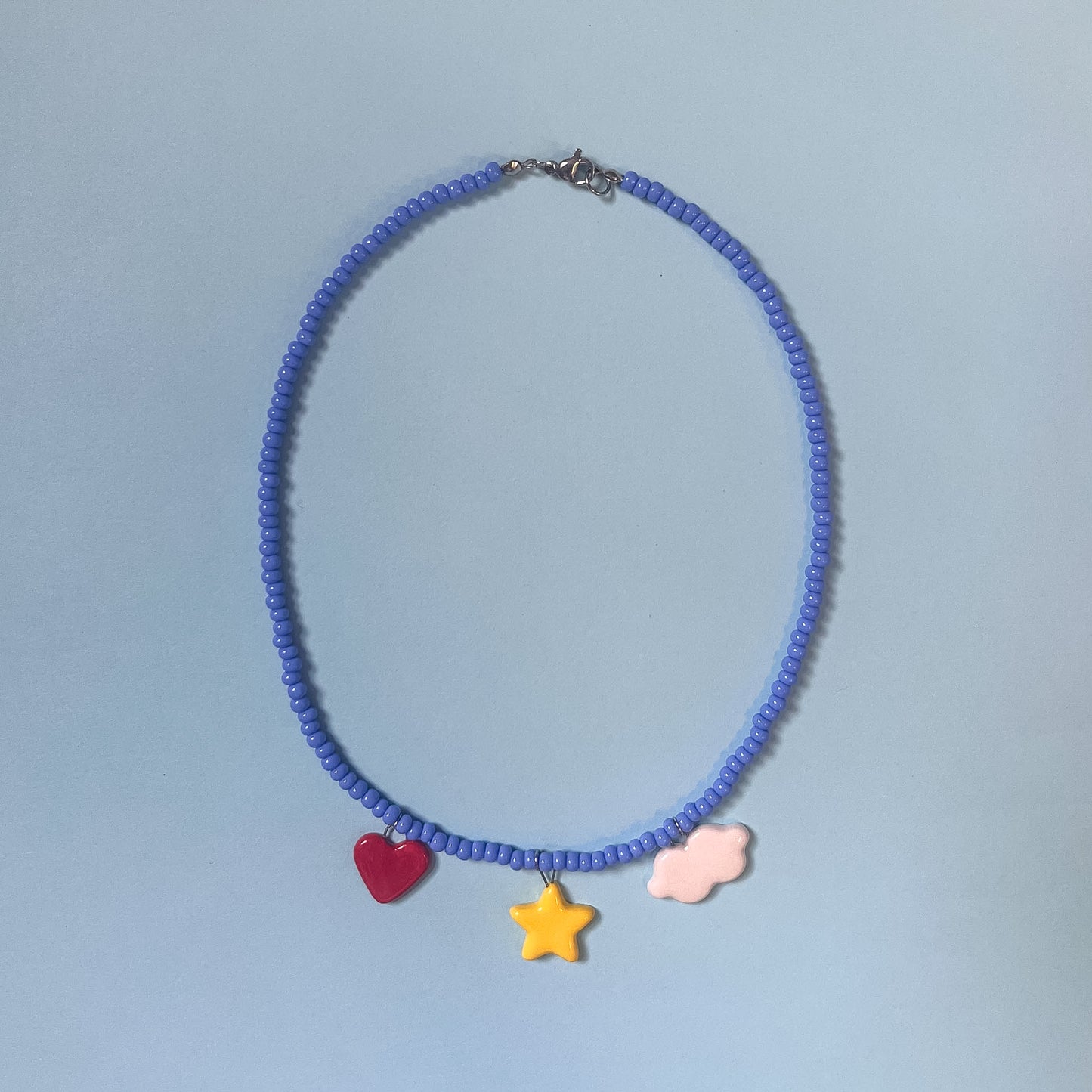 Collanina con nuvola, cuore e stellina