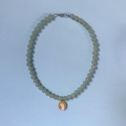 Collana verde con paperella