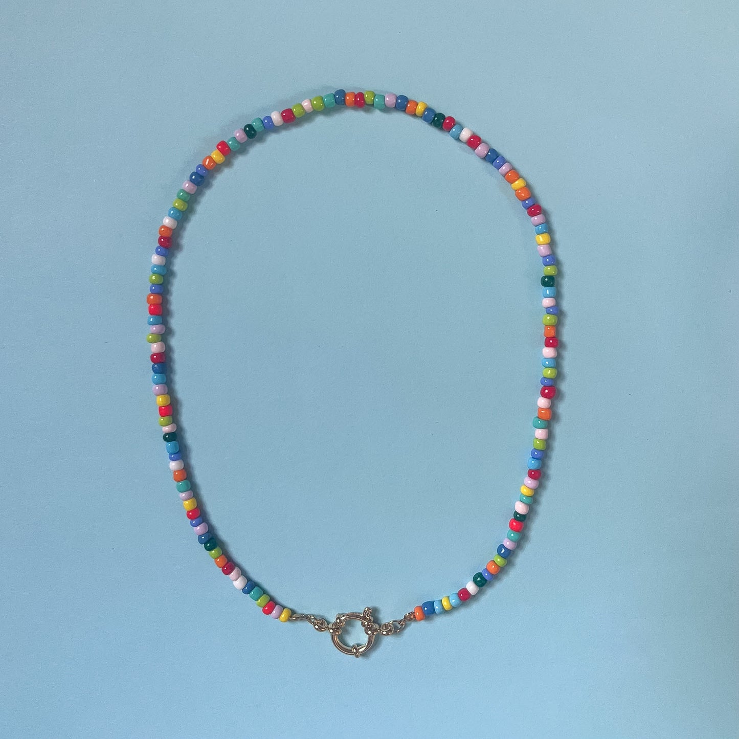 BASE COLLANA colorata con moschettone oro