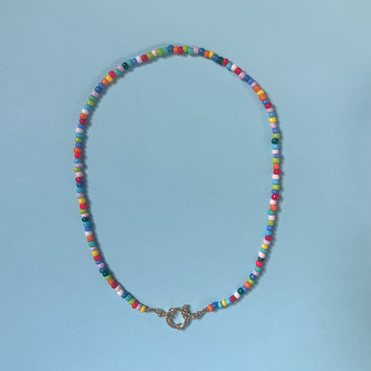 BASE COLLANA colorata con moschettone oro