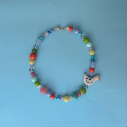Collana multicolor con paperella