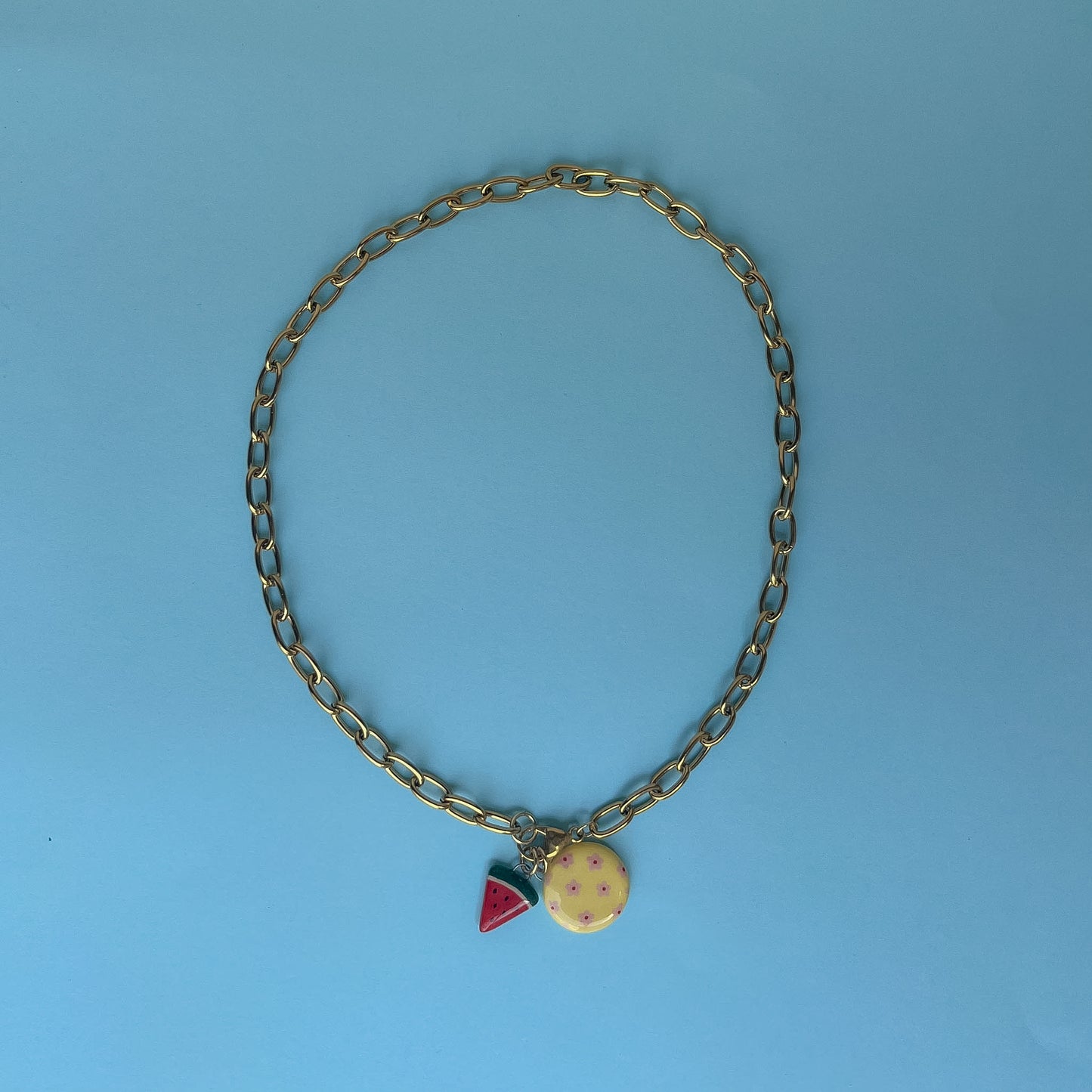 Catenella oro con fiorellini e anguria