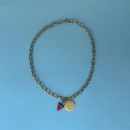Catenella oro con fiorellini e anguria