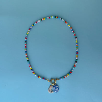 Collana colorata con ciondolo cielo e ochetta