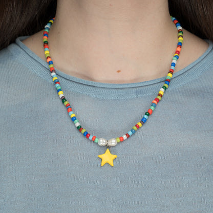 Collana di perline con stellina