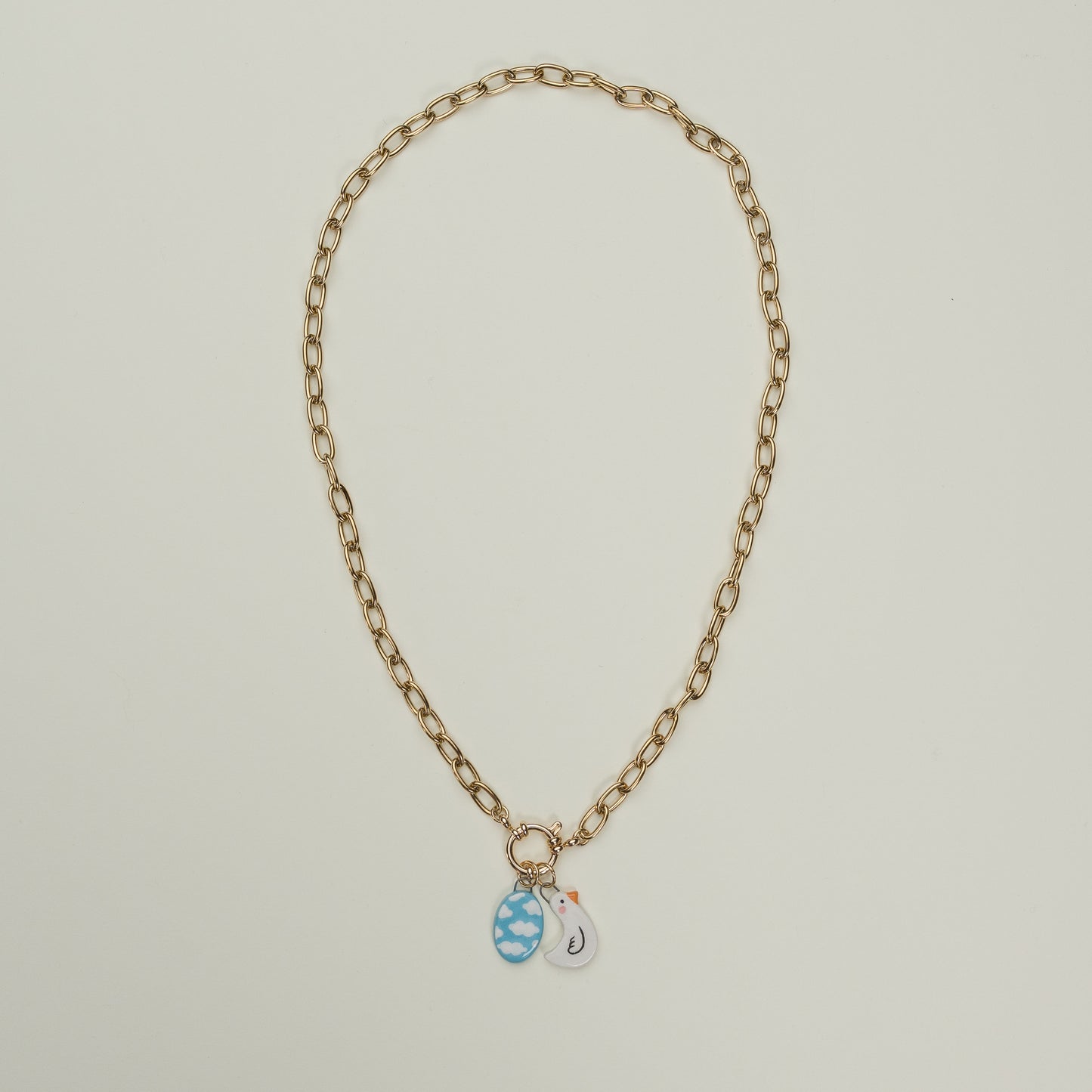 Catenella oro con cielo e ochetta