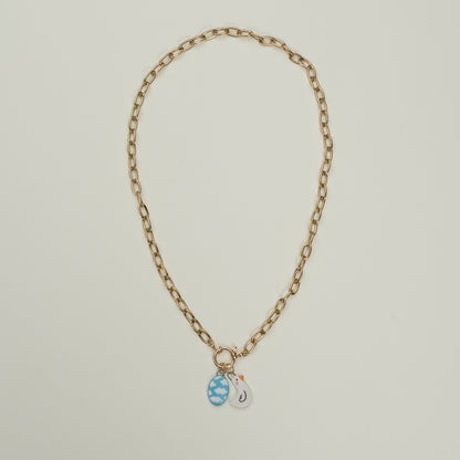 Catenella oro con cielo e ochetta