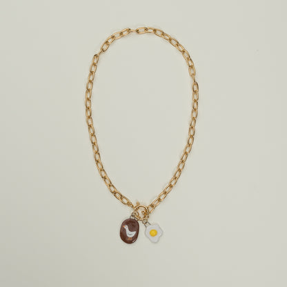 Catenella oro con ovetto e paperella