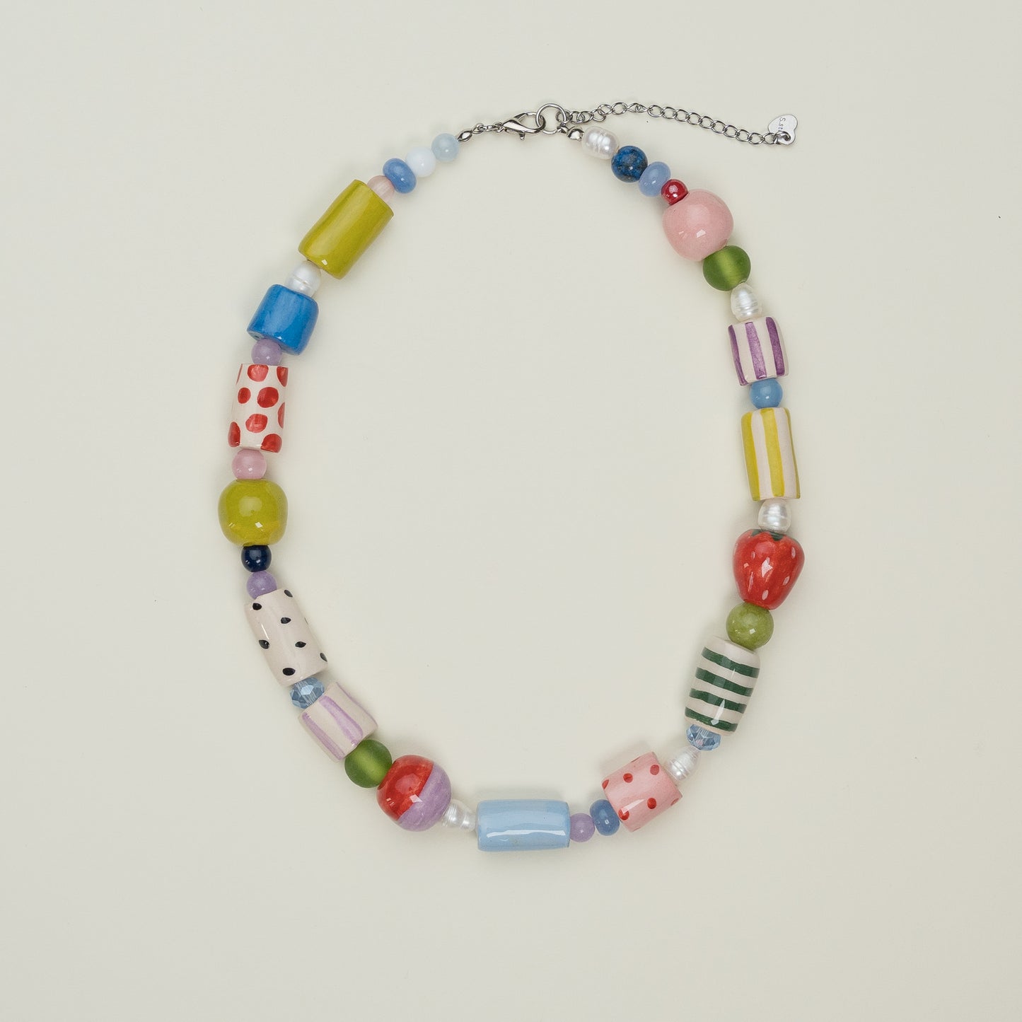 Collana con perline in ceramica