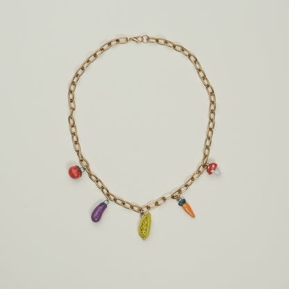Catenella oro con ciondoli verdura