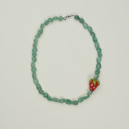 Collana con perlina fragola