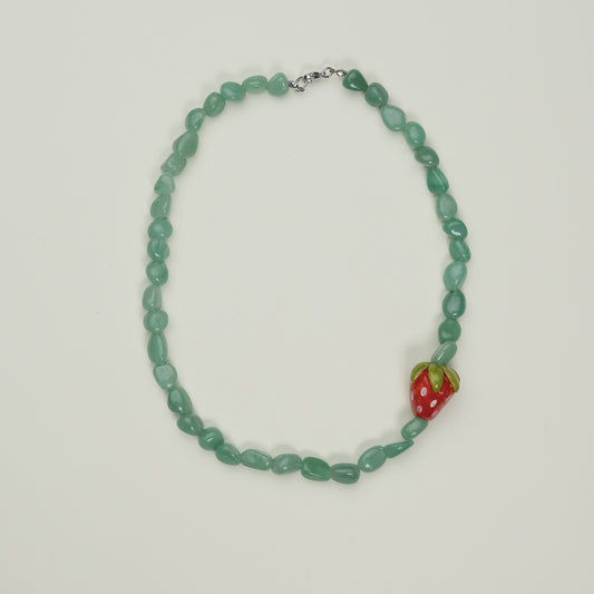 Collana con perlina fragola