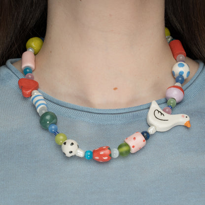 Collana con paperella e cuoricino