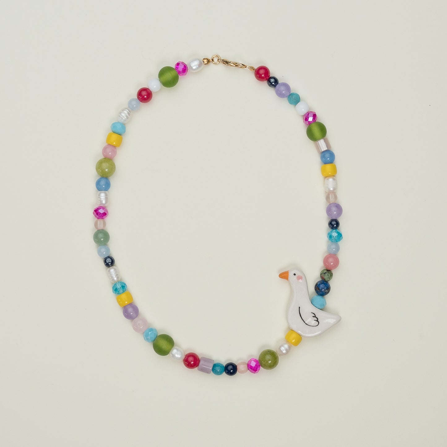 Collana colorata con paperella