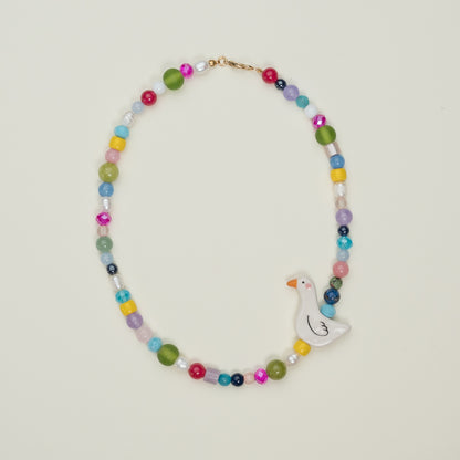 Collana colorata con paperella